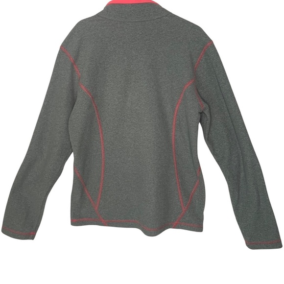THE NORTH FACE Glacier 1/4 Zip Fleece Pullover Grey and Hot Pink Size Large - Picture 8 of 16